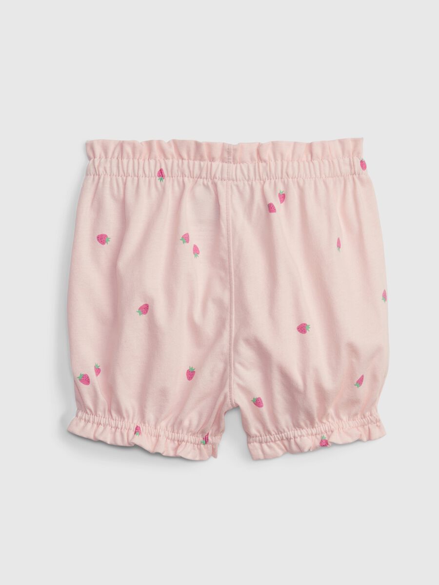 Organic cotton shorts with print and embroidery_1