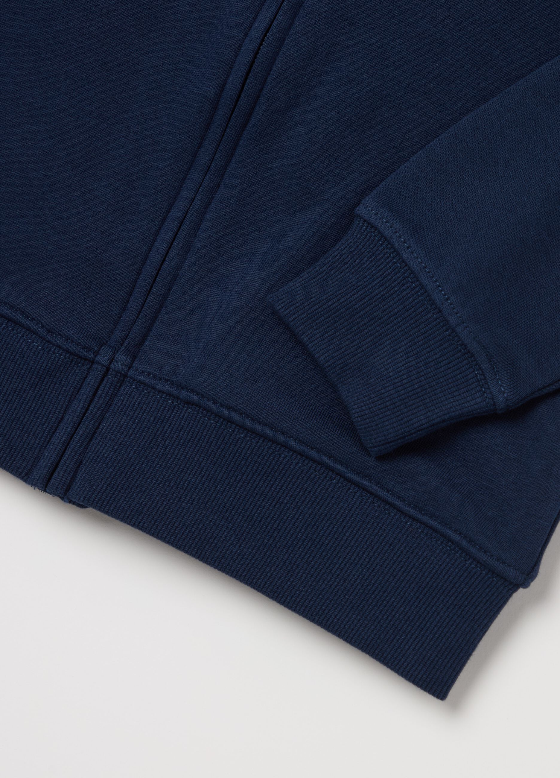 Full-zip sweatshirt in French terry with hood