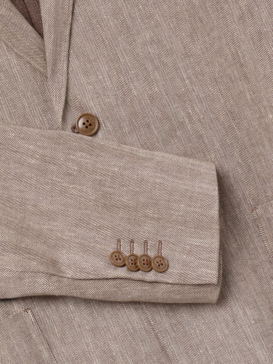 Herringbone blazer in linen and cotton_5