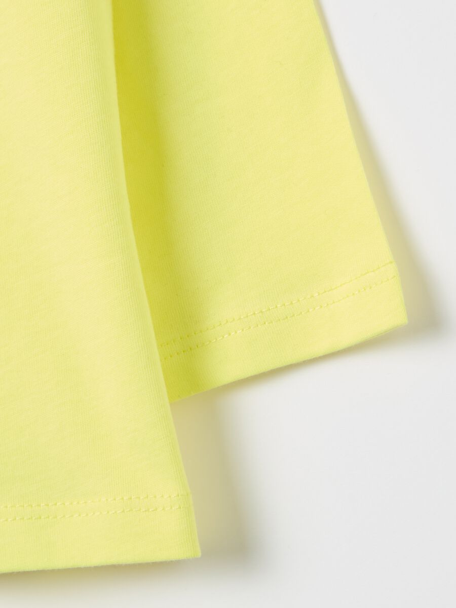T-shirt maniche lunghe in cotone stampa leone _3