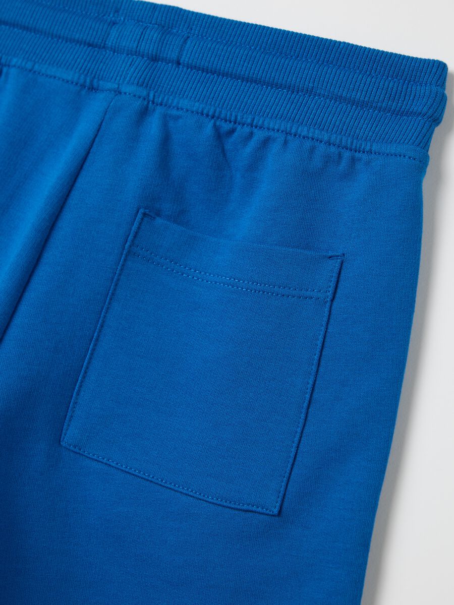 Blue Cotton Sports Shorts_3