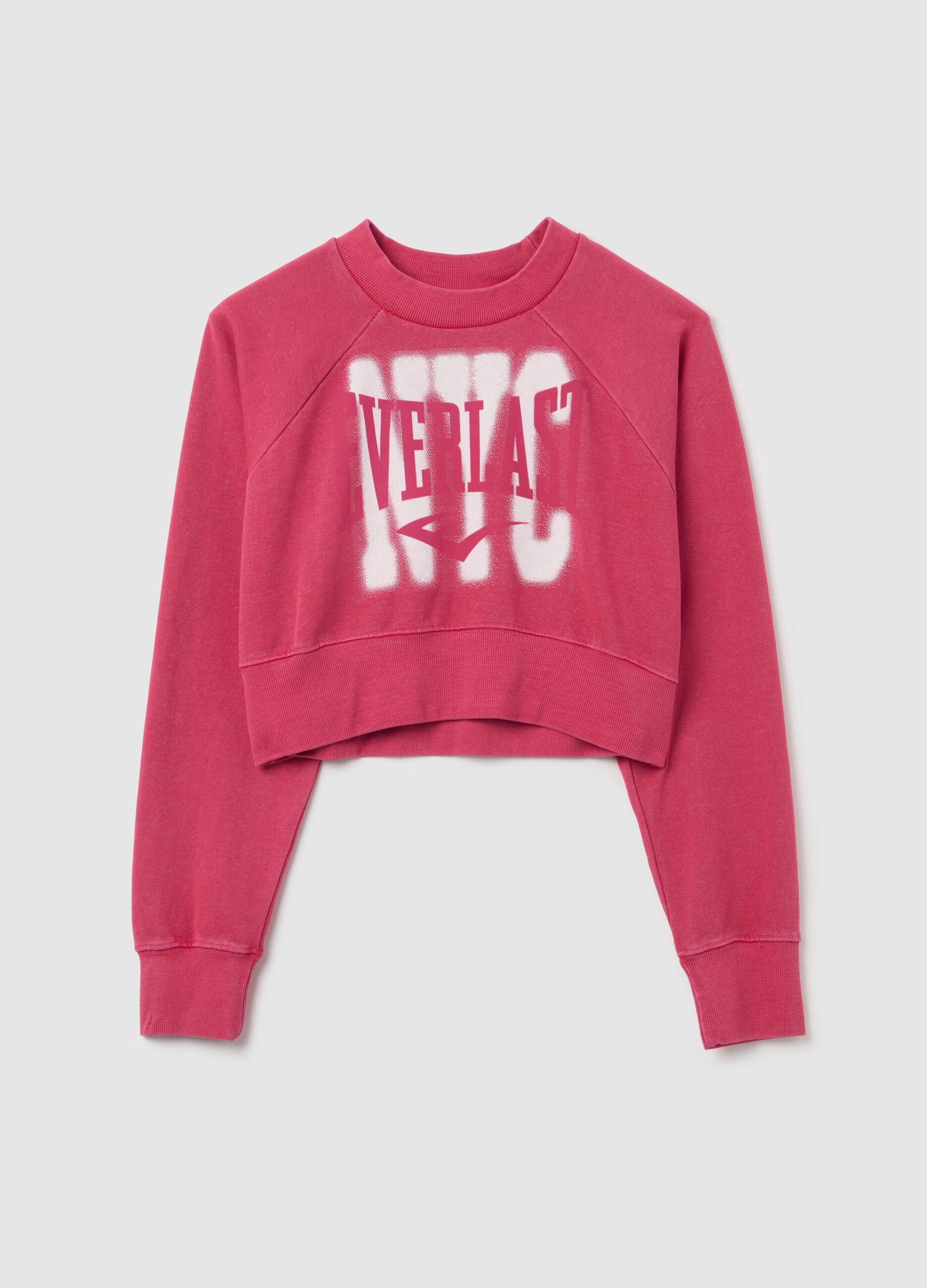 Cropped sweatshirt with logo print