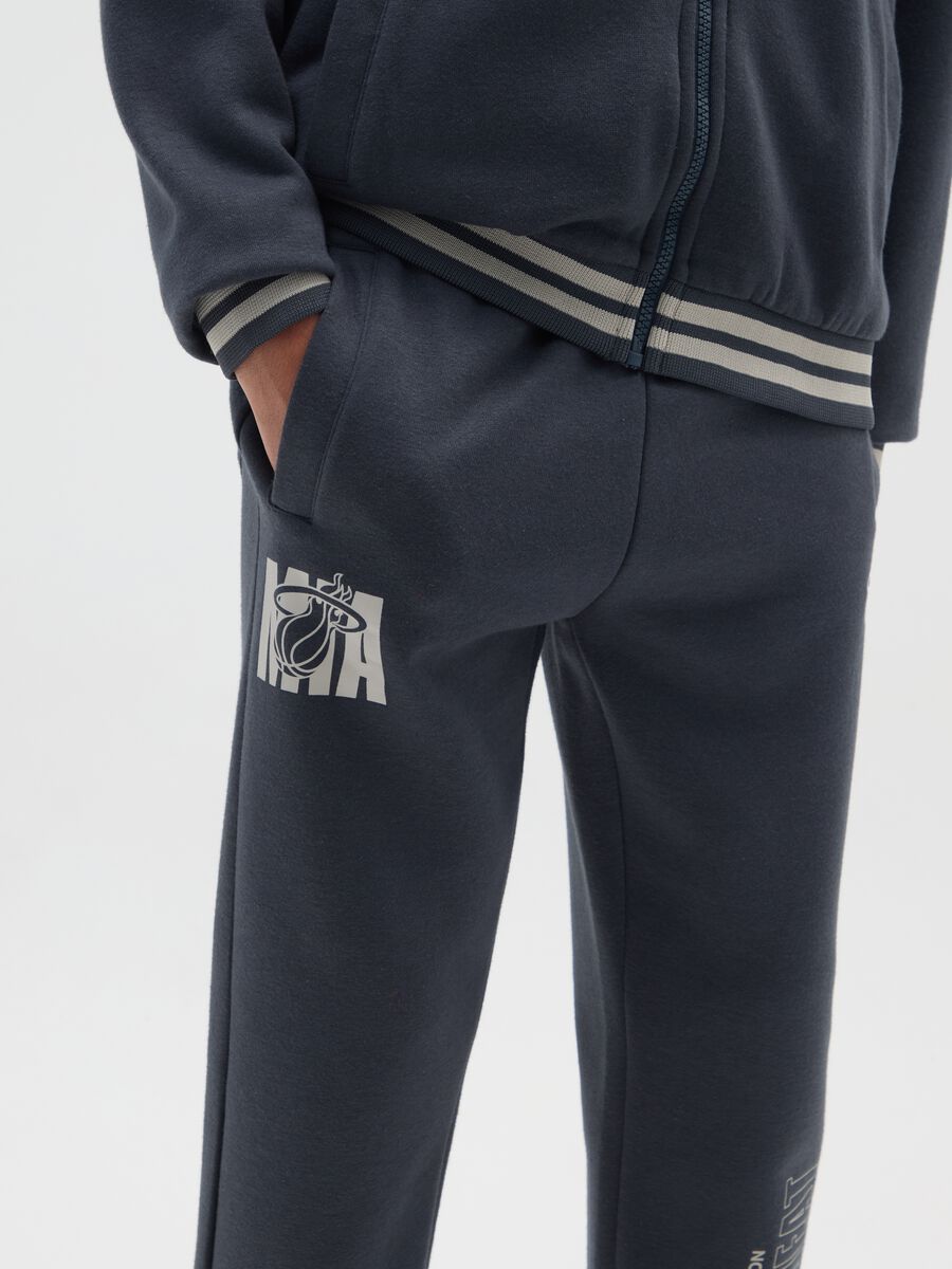 Children's blue cotton blend regular fit trousers Miami Heat_2