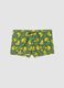 Costume boxer verde in tessuto elasticizzato per bambino_0