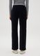 Black wide leg stretch cotton trousers_2