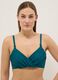 Top bikini verde in tessuto elasticizzato con effetto shaping_0