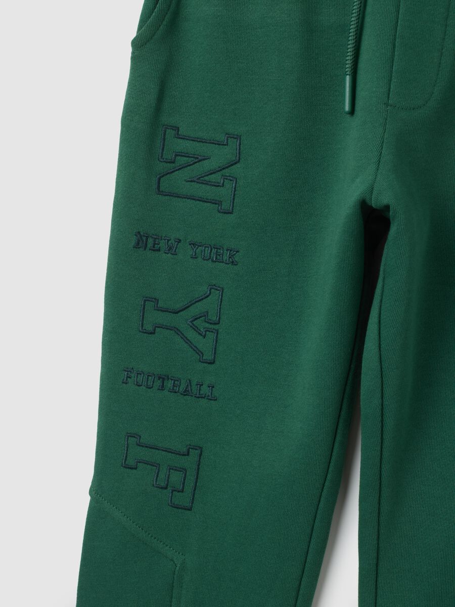 Green Cotton Jogger Trousers_3