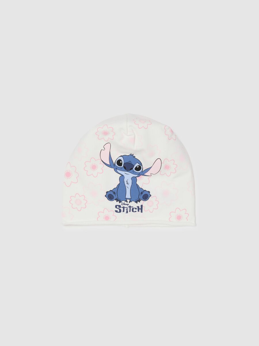Multicolour stretch cotton girl's hat with print_0
