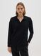 Black long-sleeve shirt with regular fit_1