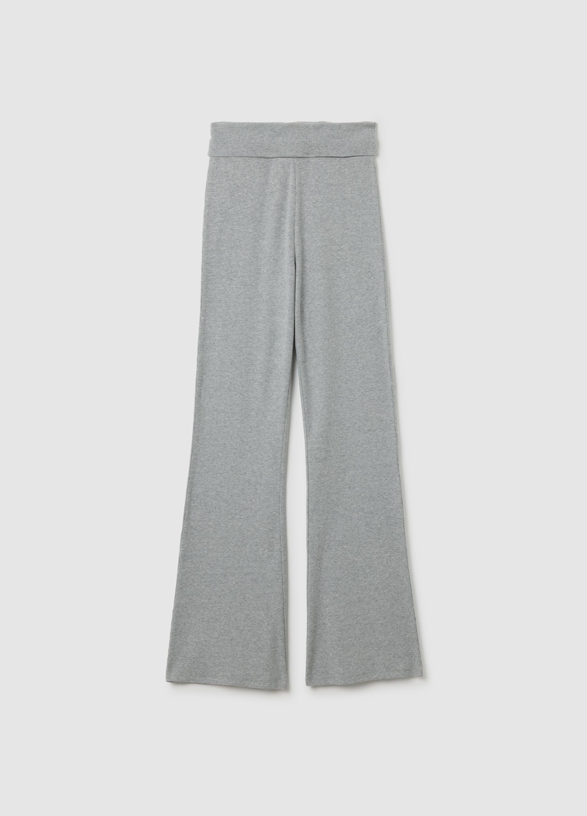 Stretch Grey Flare Leggings