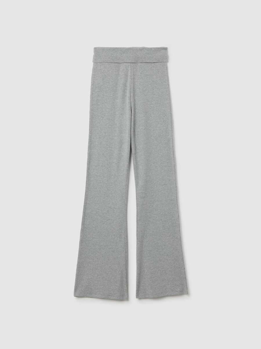 Stretch Grey Flare Leggings_0