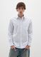 White striped pure cotton shirt in regular fit_1