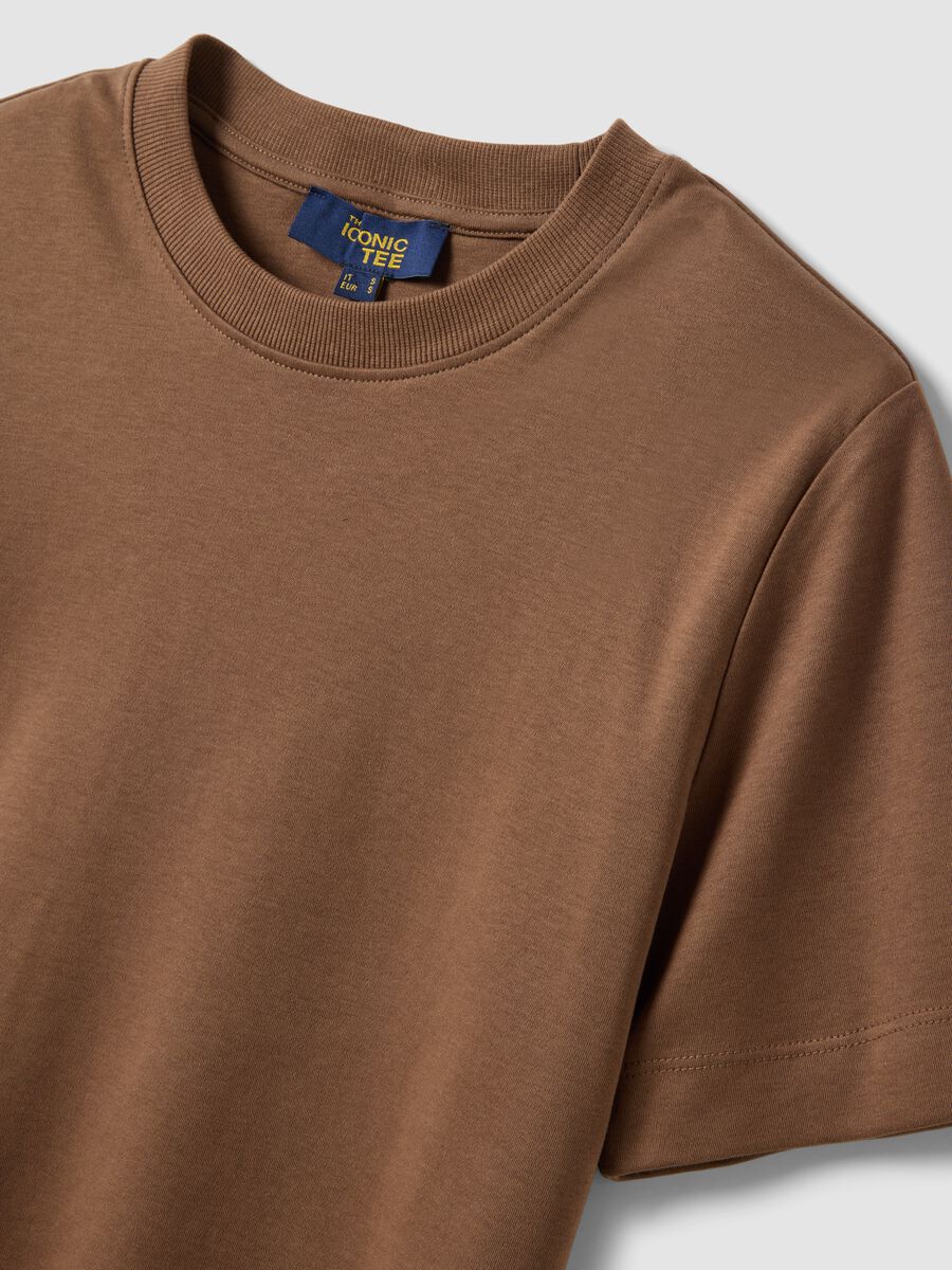 Brown pure cotton relaxed fit t-shirt_6