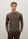 Maglione girocollo marrone khaki in misto lana_0
