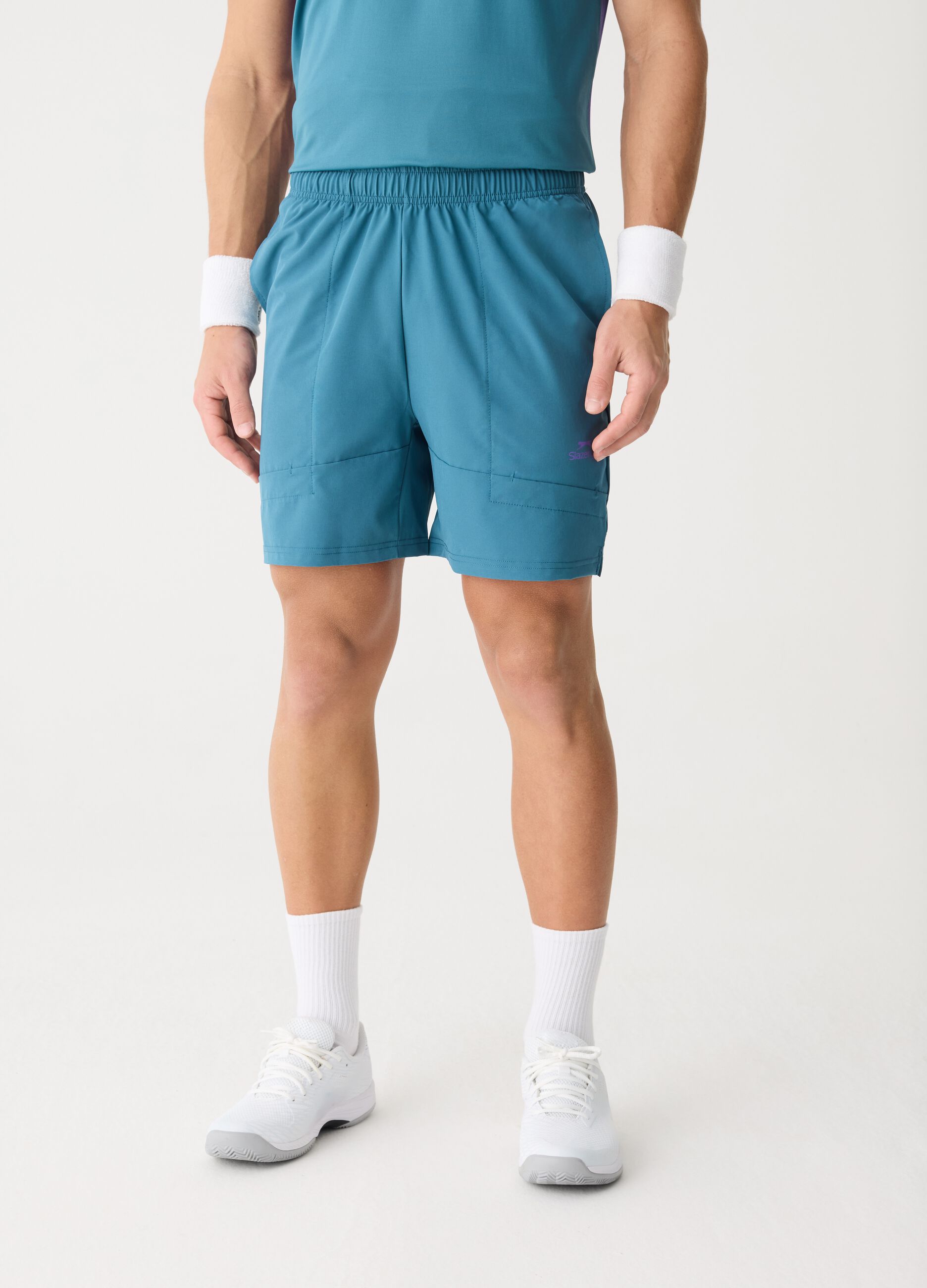 SLAZENGER Bermuda shorts in technical fabric