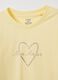 Girls' yellow pure cotton T-shirt with glitter_2