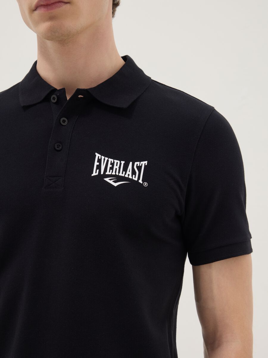 Black short sleeve pure cotton polo_4