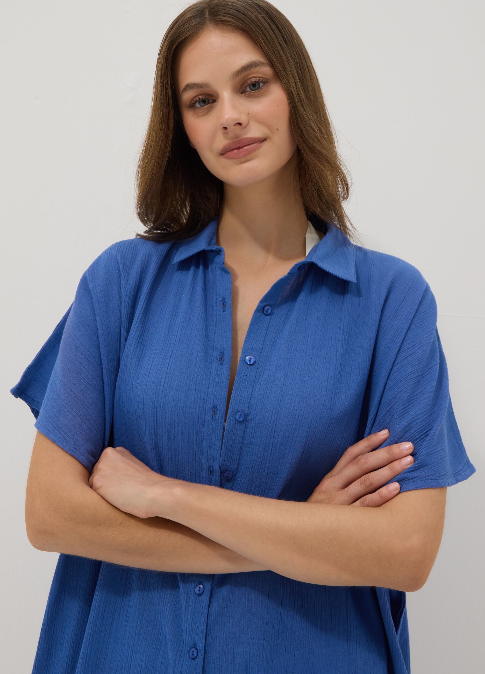 Blue pure cotton kaftan