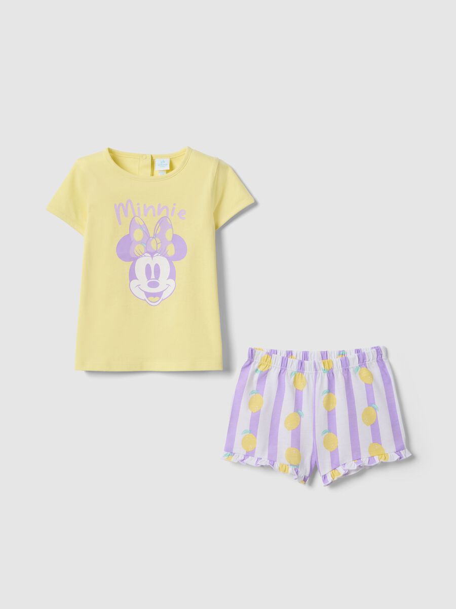 Pigiama in puro cotone multicolor da neonata regular fit con Minnie_0