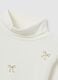 Girl's white turtleneck top in regular fit cotton blend_3