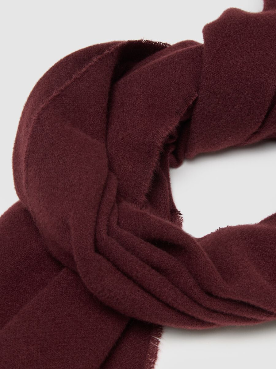 Sciarpa rossa con frange_1