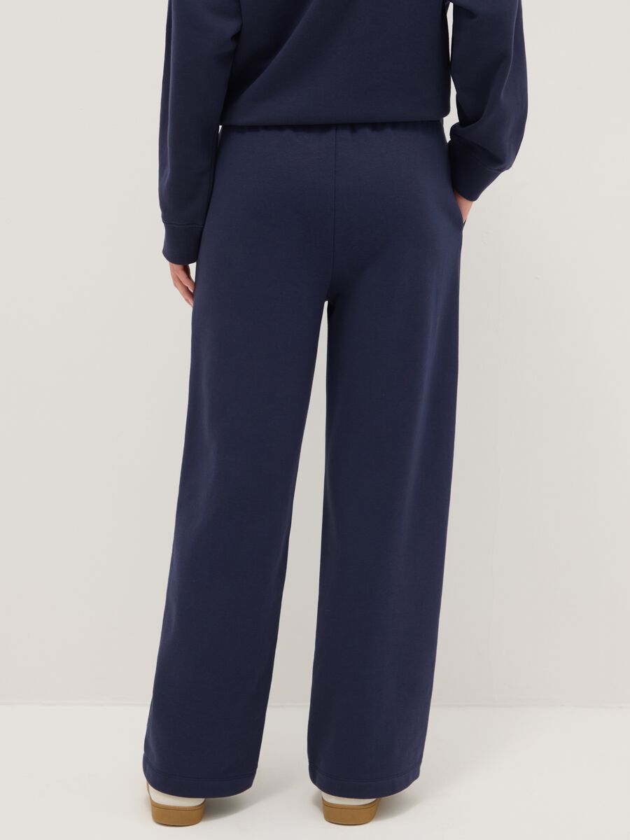 Blue jogger trousers in regular fit cotton blend_2