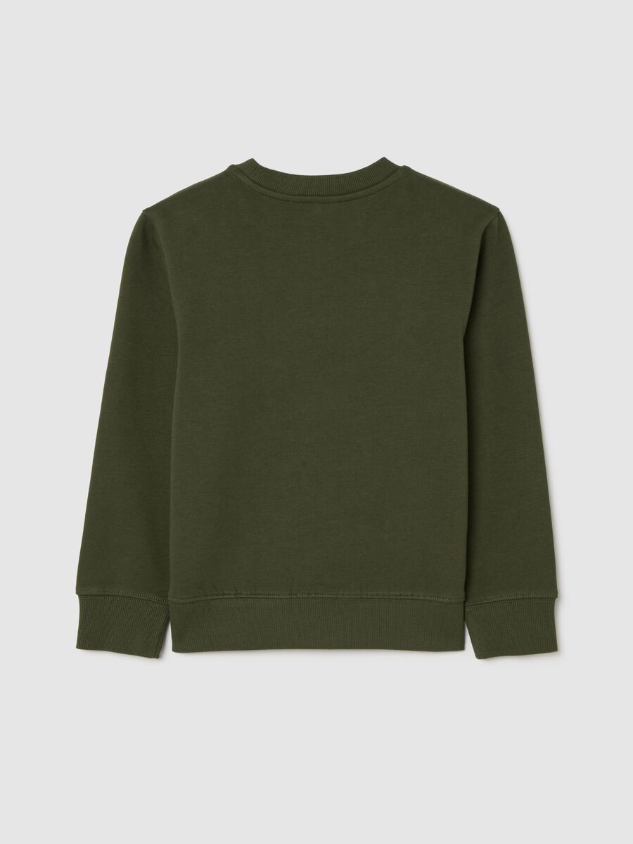 Children's oversized green pure cotton sweatshirt_1