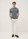 Slim fit grey pure cotton polo_1