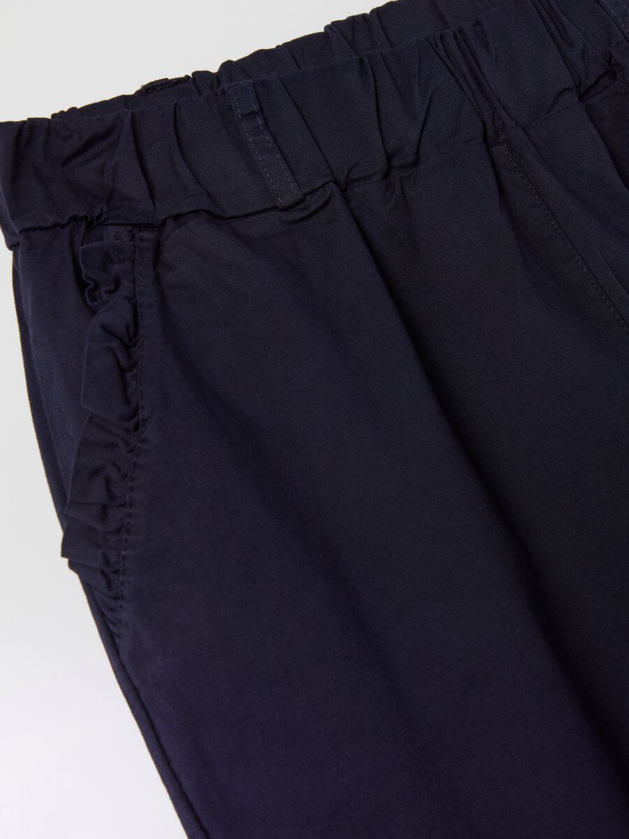 Stretch cotton trousers with drawstring_5
