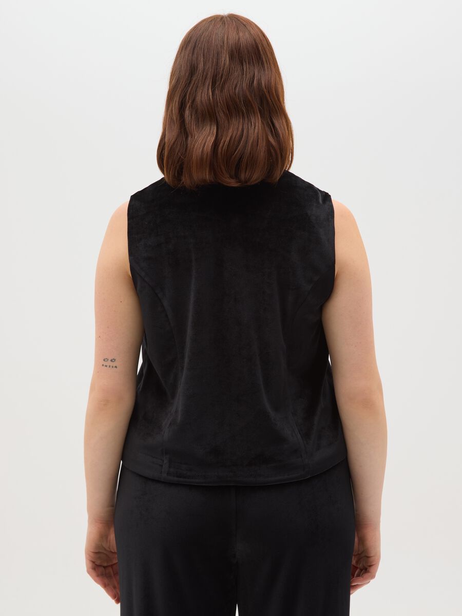 Gilet nero con fodera e bottoni regular fit_2