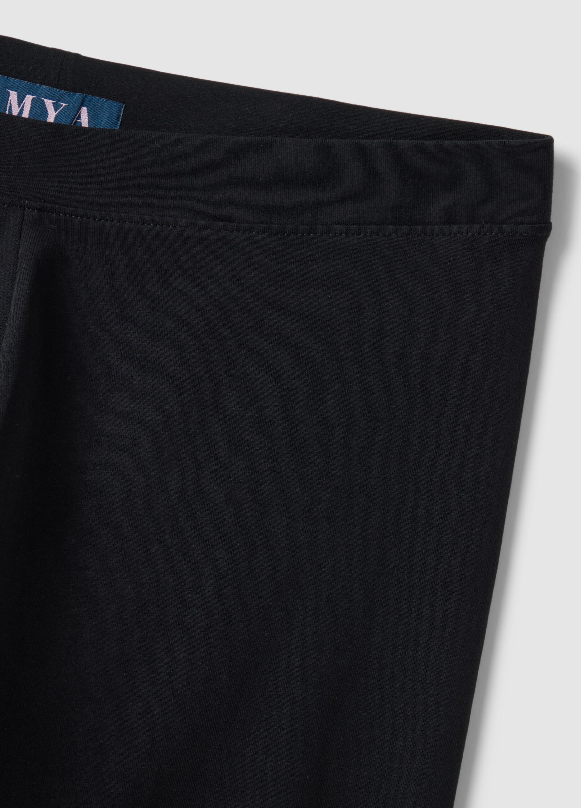 Leggings skinny fit neri in cotone elasticizzato