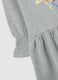 Grey cotton blend girl's dress with Winx print_3