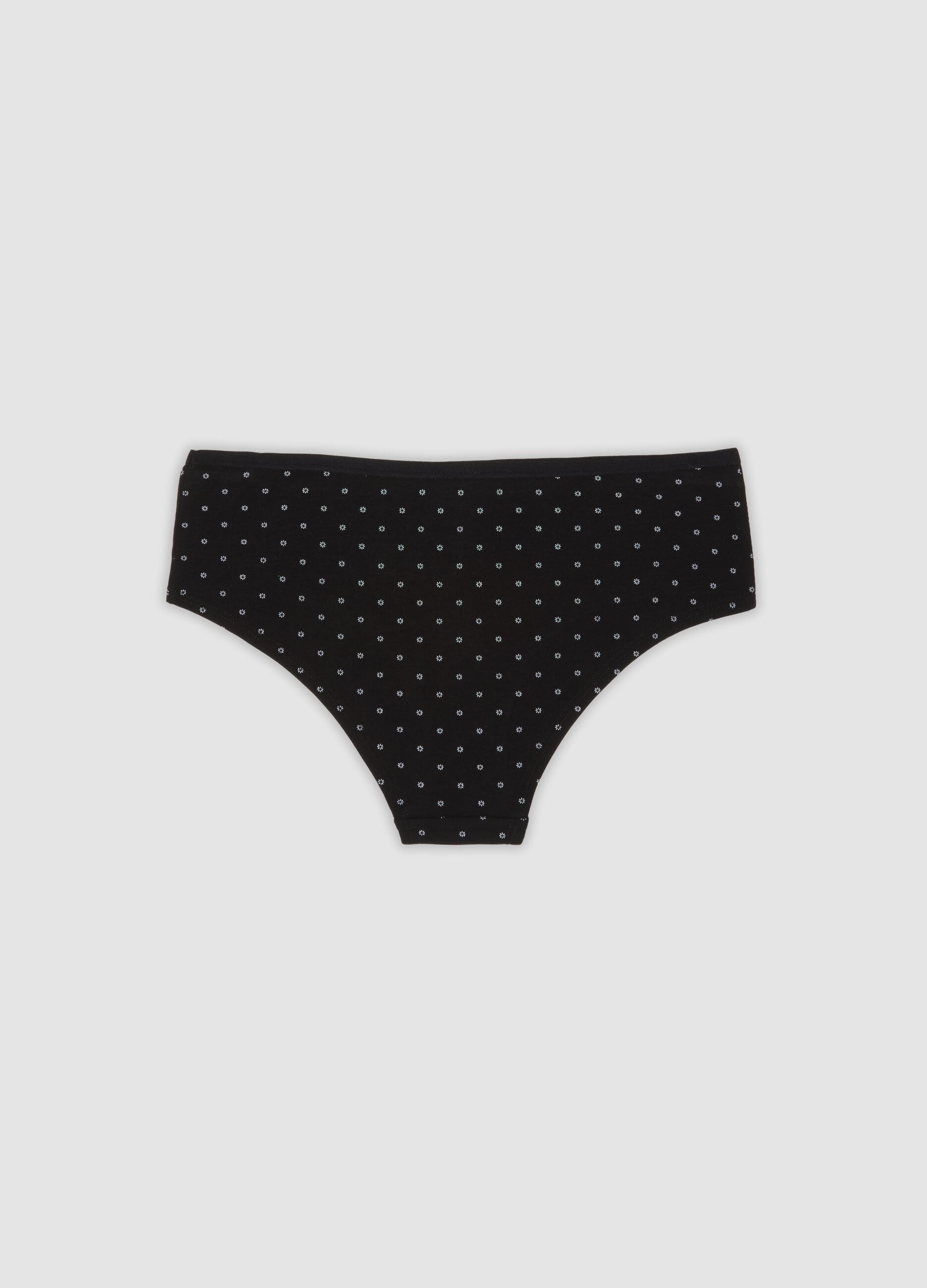 Pack of five black stretch-fabric briefs