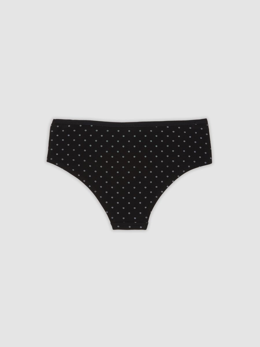 Multipack di cinque slip neri in tessuto elasticizzato_5
