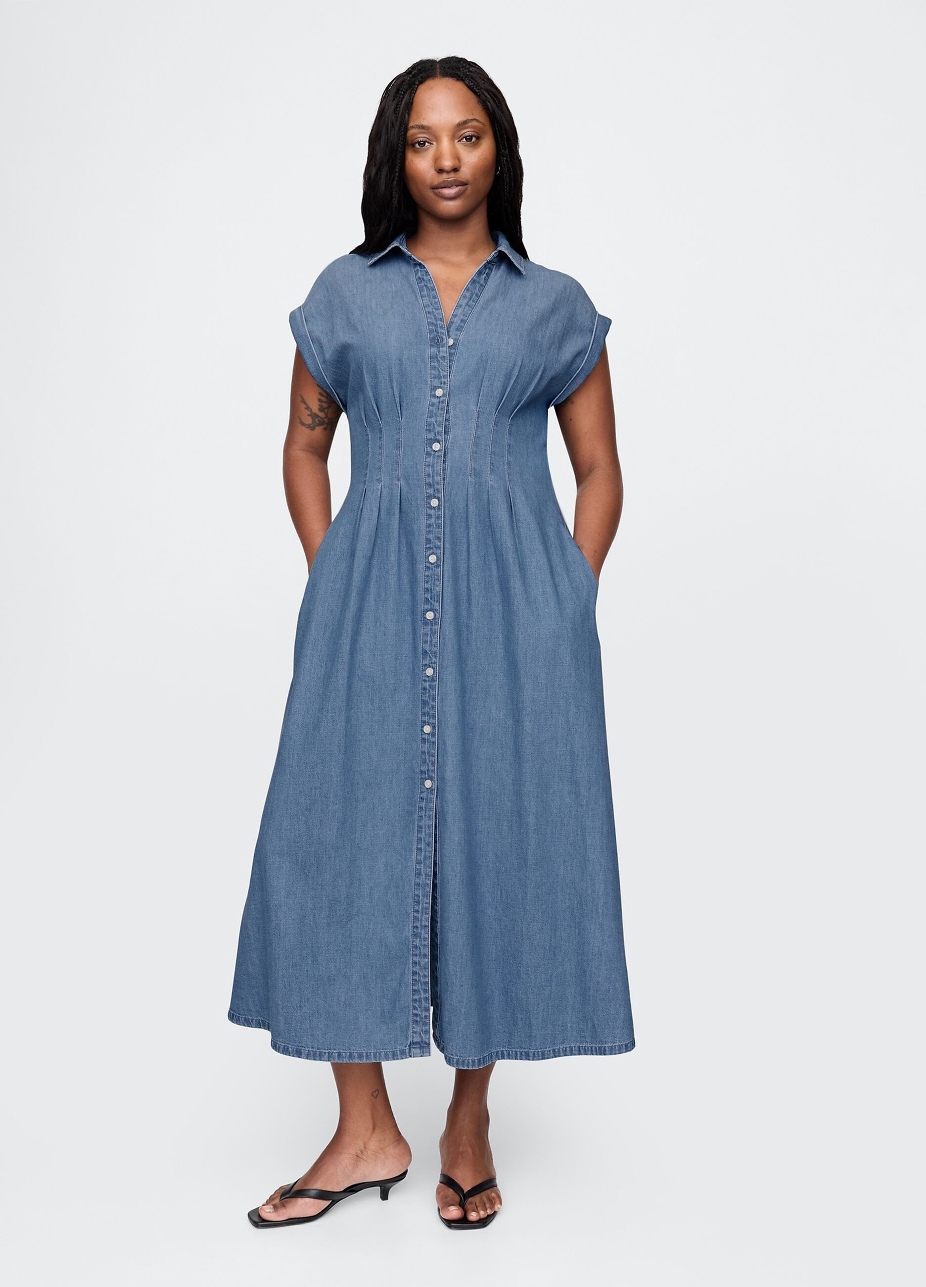 Abito lungo in denim Gap