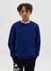 Solid colour sweatshirt with round neck_0