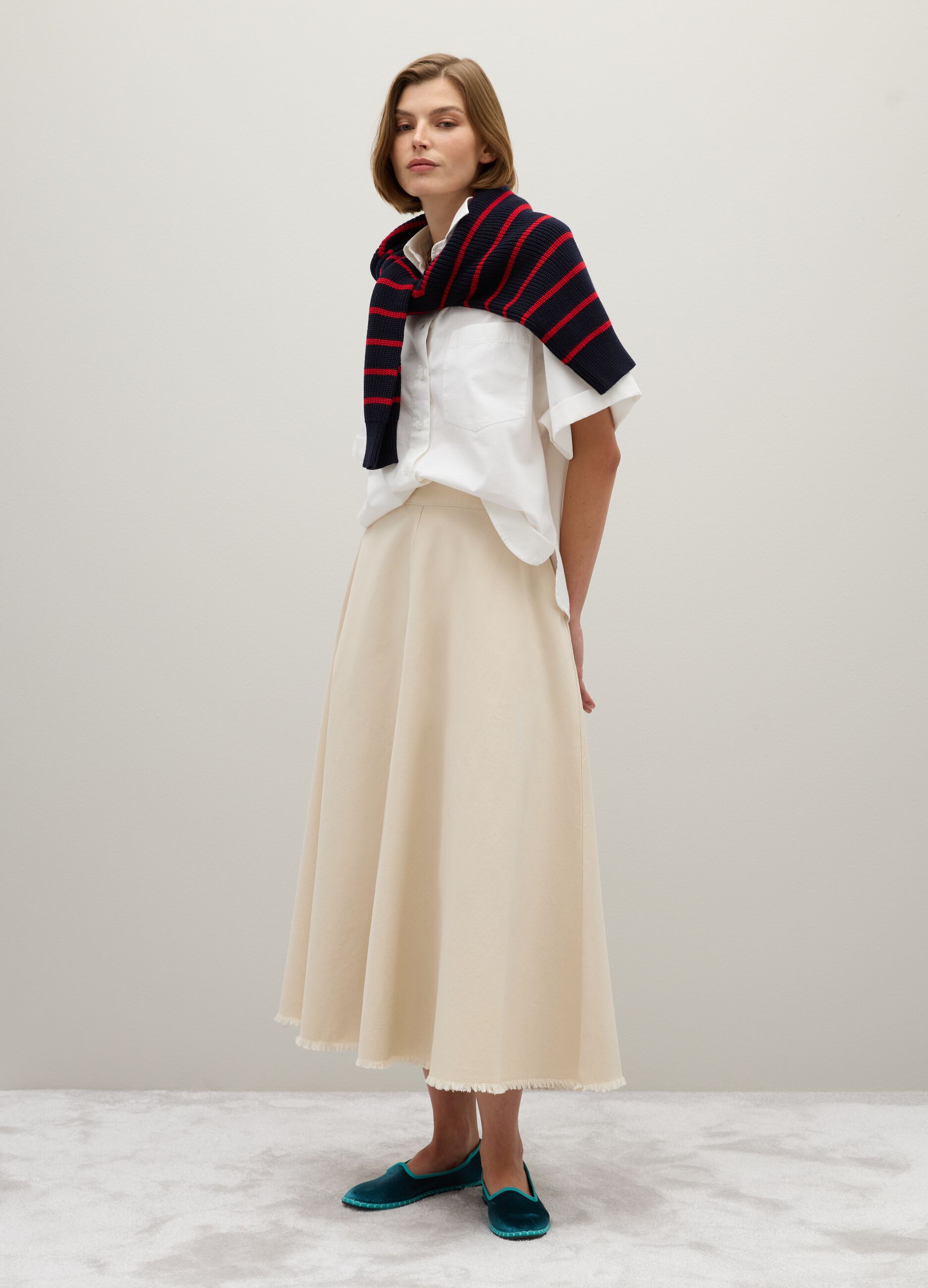 White oversized pure cotton shirt