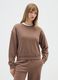 Brown cotton blend sweatshirt regular fit_0