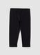 Leggings neri in cotone organico elasticizzato slim fit per bimba_0