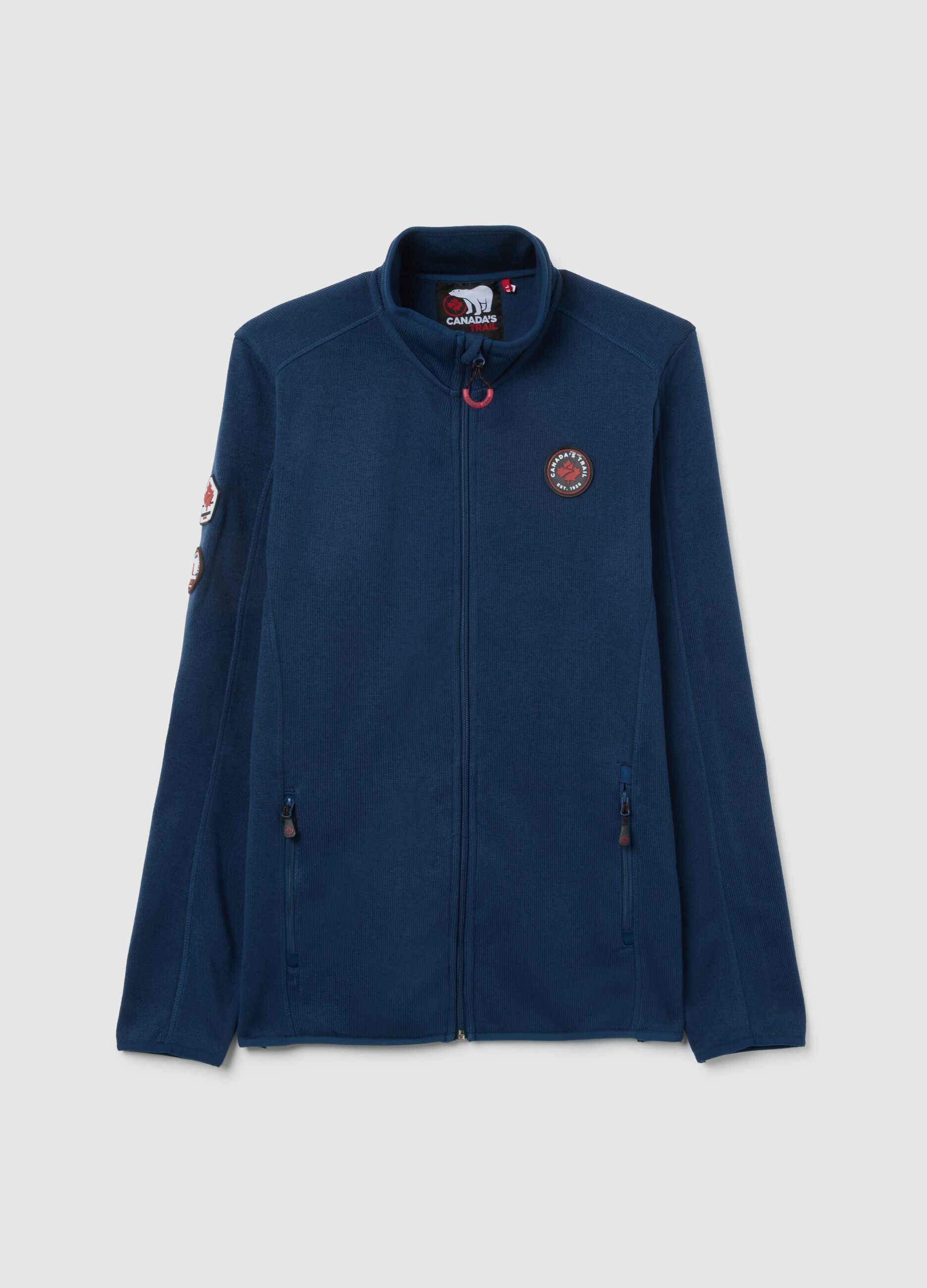 Heavy Blue Jacket with Zip and Canada Trail Logo
