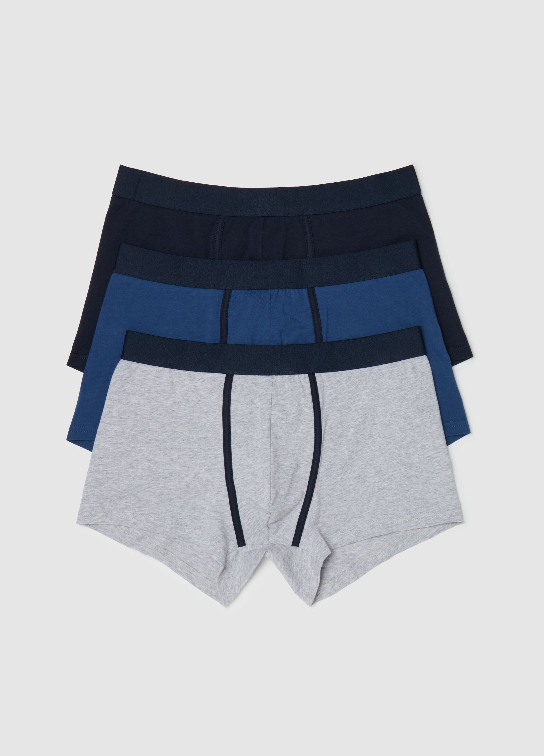 Three-pack boxer shorts with contrasting details