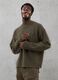Crewneck Distressed Pullover Military Green_0
