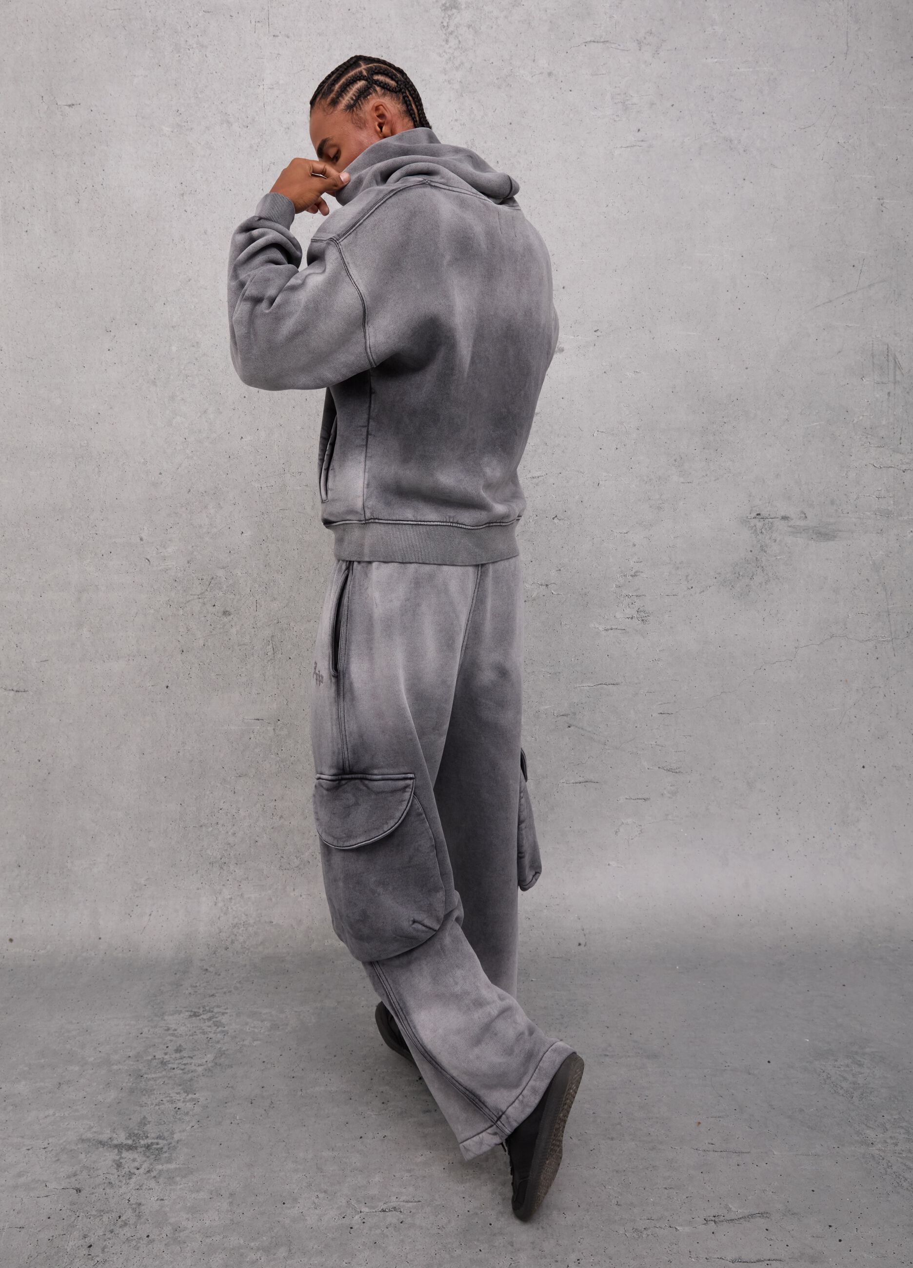 Sunfaded Cargo Sweatpants Vintage Grey