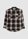 Multicoloured check shirt in pure cotton and flannel regular fit_4