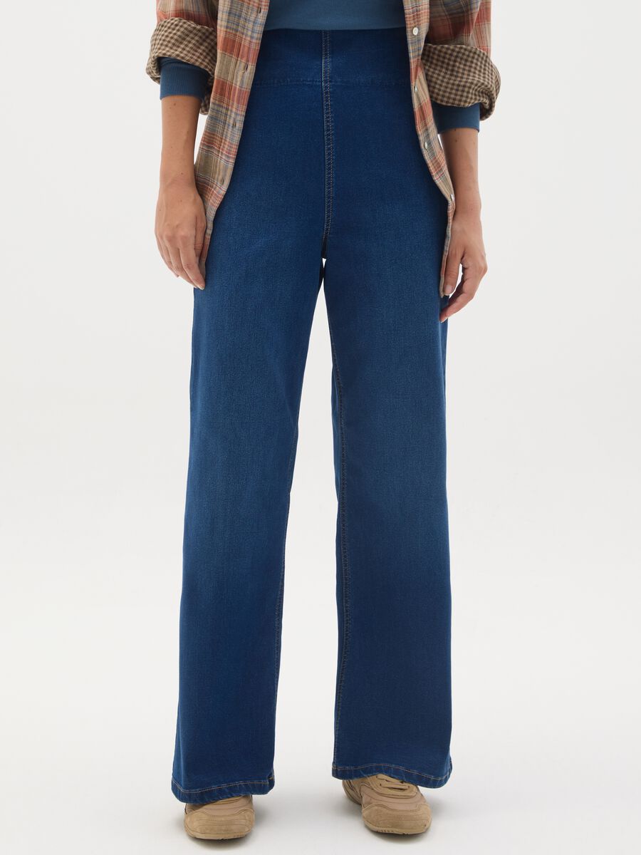 Jeans premaman blu elasticizzato_1