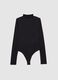 Black High-Neck Bodysuit with Glitter_4