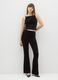 Black stretchy flare trousers_0
