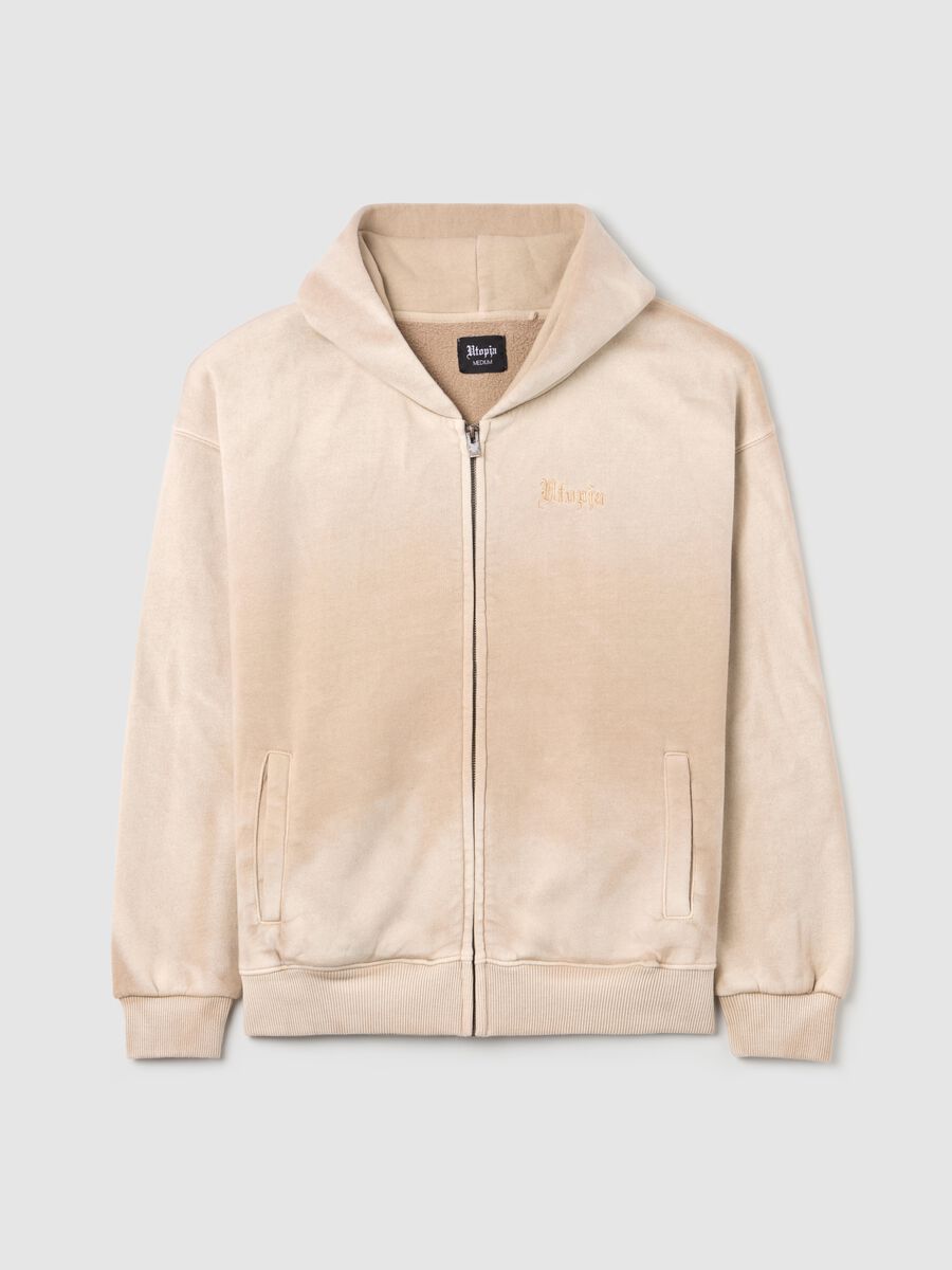 Sunfaded Zip Hoodie Vintage Sand_5