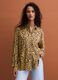 Camicia gialla in pura viscosa con stampa animalier regular fit_2