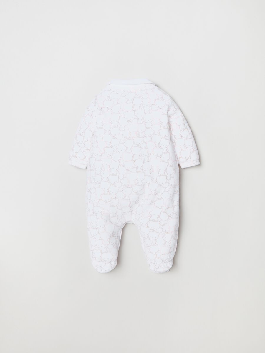 Tutina in velour con piedini stampa orsetti_1
